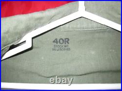 WWII U. S. Army HBT Jacket 40R 1944 Powers MFG Co. OD7 Herringbone Twill Field