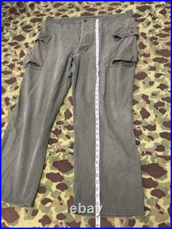 WWII U. S. Army HBT Trousers 13 Star Buttons 44x33