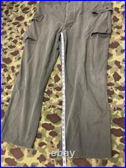 WWII U. S. Army HBT Trousers 13 Star Buttons 44x33