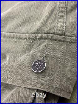 WWII U. S. Army HBT Trousers 13 Star Buttons 44x33