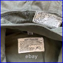 WWII U. S Army M-1943 M1943 Field Jacket 1st Version 36 L Original Authentic