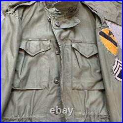 WWII U. S Army M-1943 M1943 Field Jacket 1st Version 36 L Original Authentic