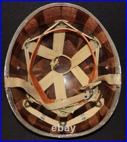 WWII U. S. Army M1 Combat Helmet Fixed Loop Bale Front Seam, Westinghouse Liner