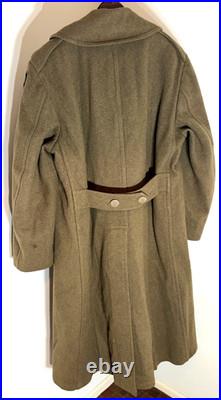 WWII U. S. Army M1939 Wool Overcoat with Liner Corporal Rank OD Wool Vintage WWII U. S. Army M1939 Wool Overcoat with Liner Corporal Rank OD Wool Vintage
