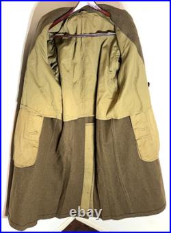WWII U. S. Army M1939 Wool Overcoat with Liner Corporal Rank OD Wool Vintage WWII U. S. Army M1939 Wool Overcoat with Liner Corporal Rank OD Wool Vintage