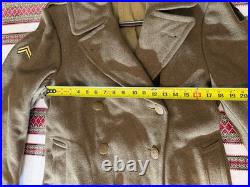 WWII U. S. Army M1939 Wool Overcoat with Liner Corporal Rank OD Wool Vintage WWII U. S. Army M1939 Wool Overcoat with Liner Corporal Rank OD Wool Vintage