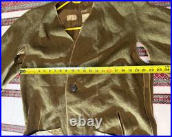 WWII U. S. Army M1939 Wool Overcoat with Liner Corporal Rank OD Wool Vintage