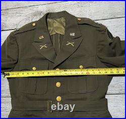 WWII U. S. Army Officer's Service Coat Size 39 R Dated 1942