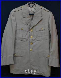 WWII U. S. Army Officers Class A Uniform Coat Jacket Summer Khaki'Clipper Craft