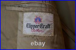 WWII U. S. Army Officers Class A Uniform Coat Jacket Summer Khaki'Clipper Craft