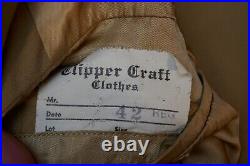 WWII U. S. Army Officers Class A Uniform Coat Jacket Summer Khaki'Clipper Craft