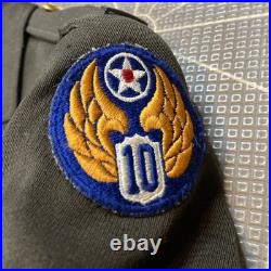 WWII US 10th Army Air Force Officer Uniform Jacket with Belt