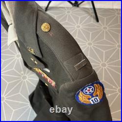 WWII US 10th Army Air Force Officer Uniform Jacket with Belt