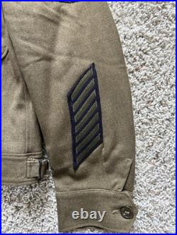 WWII US 1st Army Ike Jacket Uniform WW2 Sz 40R First Sergeant Coat Tunic WWII US 1st Army Ike Jacket Uniform WW2 Sz 40R First Sergeant Coat Tunic