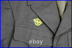 WWII US 3rd Army T/4 Technician Fourth Grade Ike Jacket Field Wool 1944 Size 38L