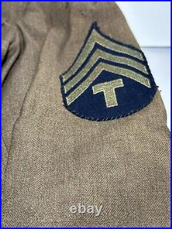 WWII US 3rd Army T Technician Fourth Grade Jacket Field Wool 1945 Size 36R