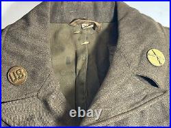 WWII US 3rd Army T Technician Fourth Grade Jacket Field Wool 1945 Size 36R