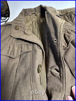 WWII US 3rd Army T Technician Fourth Grade Jacket Field Wool 1945 Size 36R