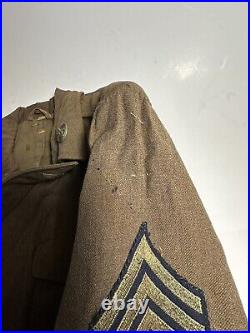 WWII US 3rd Army T Technician Fourth Grade Jacket Field Wool 1945 Size 36R