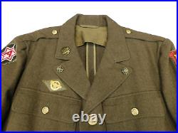 WWII US 6th Army Green Coat 40 Port of Embarkation Ruptured Duck Jacket Uniform