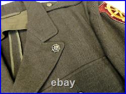 WWII US 6th Army Green Coat 40 Port of Embarkation Ruptured Duck Jacket Uniform