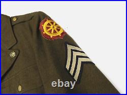 WWII US 6th Army Green Coat 40 Port of Embarkation Ruptured Duck Jacket Uniform