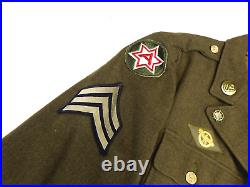 WWII US 6th Army Green Coat 40 Port of Embarkation Ruptured Duck Jacket Uniform