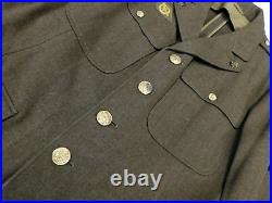 WWII US 6th Army Green Coat 40 Port of Embarkation Ruptured Duck Jacket Uniform