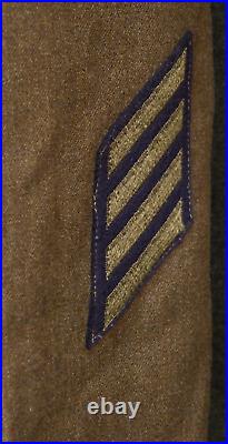 WWII US 7th Army 40R Ike Jacket 6 Theater Ribbons T/Sgt. Pre-War Service, Early