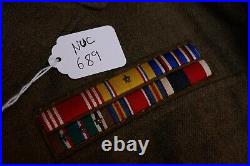 WWII US 7th Army 40R Ike Jacket 6 Theater Ribbons T/Sgt. Pre-War Service, Early