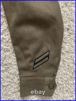 WWII US 8th Army Air Forces Ike Jacket Uniform WW2 Sz 36R Wool Patches