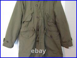 WWII US ARMY Cold Weather Overcoat Parka withliner. Size M