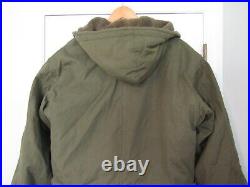 WWII US ARMY Cold Weather Overcoat Parka withliner. Size M