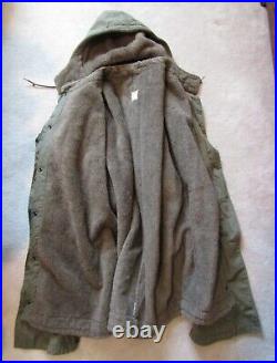 WWII US ARMY Cold Weather Overcoat Parka withliner. Size M