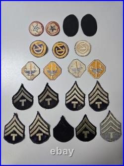 WWII US ARMY Lot Original Medal, Patches, Silverware, Documents, & More