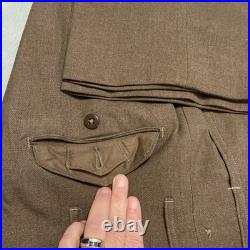 WWII US ARMY Original 11th Airborne Division IKE JACKET, PANTS Set Size 36 R