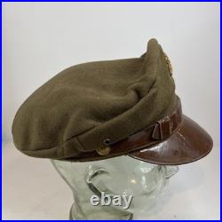 WWII US American Army Air Corps Enlisted Man Service Crusher Visor Cap WW2 RARE