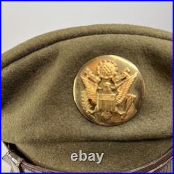 WWII US American Army Air Corps Enlisted Man Service Crusher Visor Cap WW2 RARE