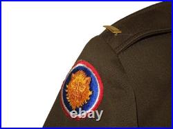 WWII US Army 106th Infantry Div 2nd Armored German Made Ike Uniform Jacket CIB