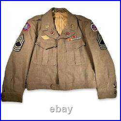 WWII US Army 10th Mountain Division Ike Jacket 75th Field Artillery Leadership