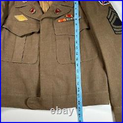 WWII US Army 10th Mountain Division Ike Jacket 75th Field Artillery Leadership