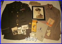 WWII US Army 15th Air Force Pilot Uniform 97th Bomb Group Medal Unit History WIA