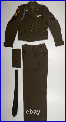 WWII US Army 1st Cavalry Ike Jacket Uniform 1940's (SSG)(ROKPUC) 9th Corps
