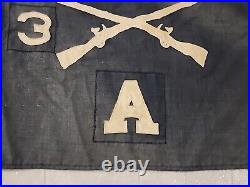 WWII US Army 28th Infantry Regiment A Co Regimental Guidon Flag Swallow Tail