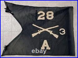 WWII US Army 28th Infantry Regiment A Co Regimental Guidon Flag Swallow Tail