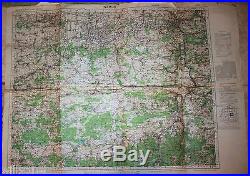 WWII US Army 29th original field used Division Field Map Namur Belgium 1943