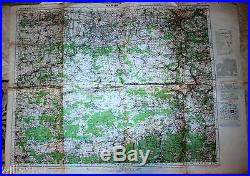 WWII US Army 29th original field used Division Field Map Namur Belgium 1943