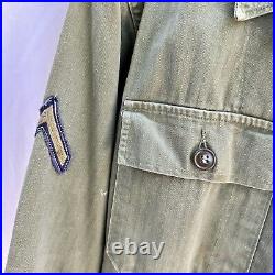 WWII US Army 3rd Pattern HBT Jacket Korean War 25th Inf Div Patched