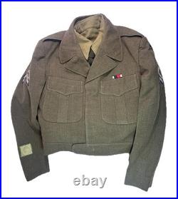 WWII US Army 43rd Infantry Division Ike Jacket Uniform Set Corporal Rank