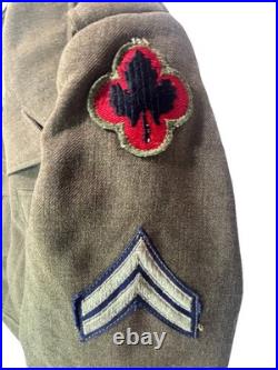 WWII US Army 43rd Infantry Division Ike Jacket Uniform Set Corporal Rank WWII US Army 43rd Infantry Division Ike Jacket Uniform Set Corporal Rank